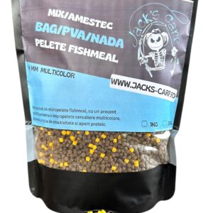 Mix Pelete Fishmeal 4mm (Negru+Galben)